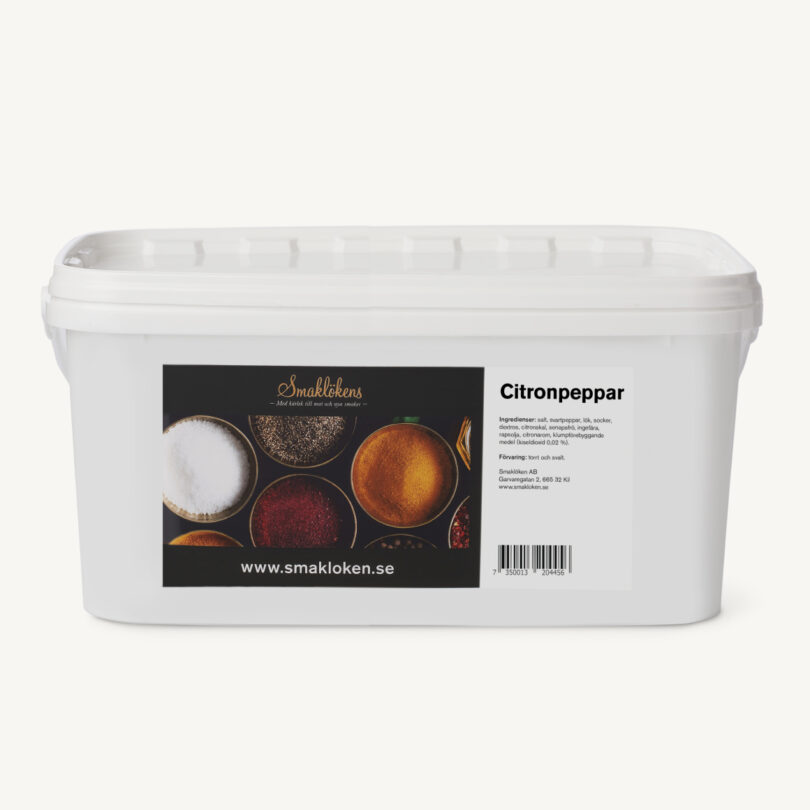 Smaklökens Kryddor Citronpeppar 11liter Hink Storpack Företag