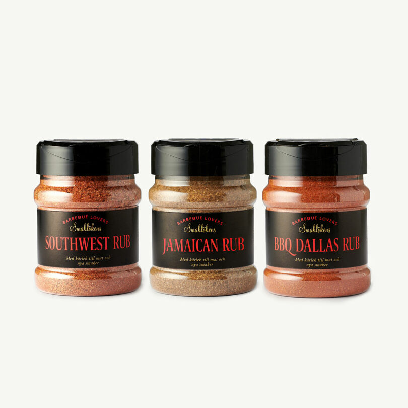 Smakloken Kryddor Bbq Exotic 3pack Rubs Presentset